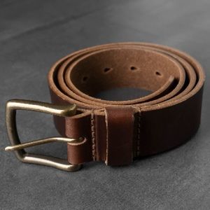 Ashland Horween Real Brown Leather Belt OS